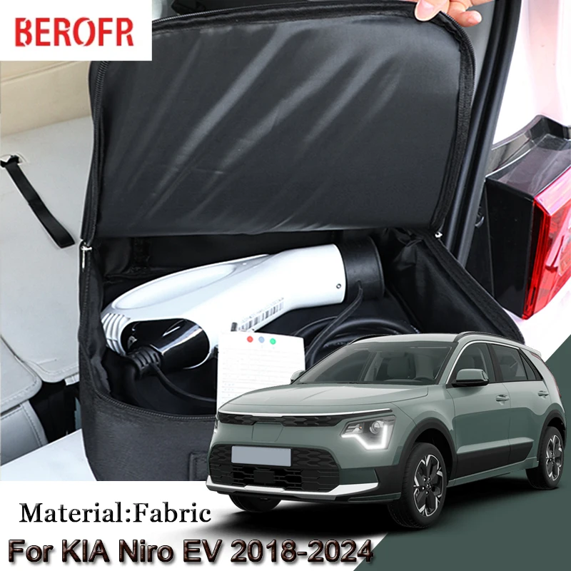 EV Car Charging Cable Storage Carry Bag For KIA Niro EV-Charger Plugs Sockets Waterproof Fire Retardant Acccessories