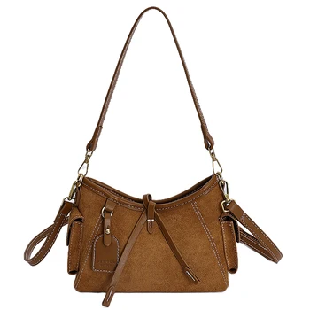 High Quality Women Nubuck PU Leather Handbags Shoulder Bags Casual Female Crossbody Bags for Women Fashion Ladies Messenger Bag