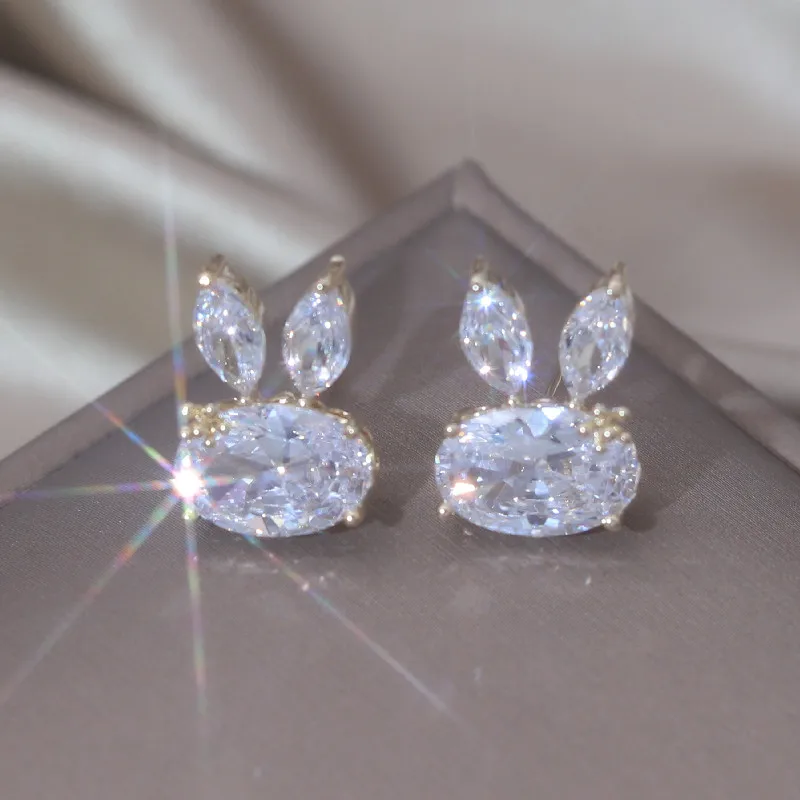 Easter Bunny Swarovski Bunny Earrings Cute Bunny Made With