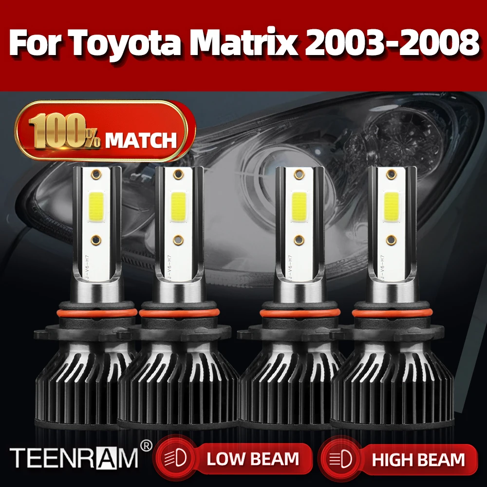 

LED Headlights Bulbs Car LED Headlamp 90W 12000LM 9005 9006 HB3 HB4 Car Light For Toyota Matrix 2003 2004 2005 2006 2007 2008