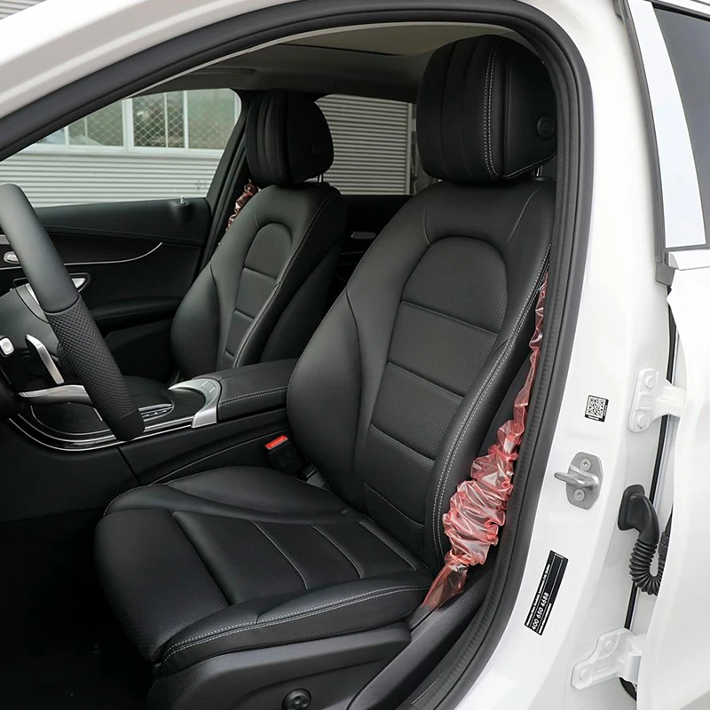 QIOZO geschikt voor autostoelbekleding Mercedes Benz c class C200 w204/c200 w203/c220 w205/c180 w202/c250 w205 auto accessoires/Zwarte luxe versie
