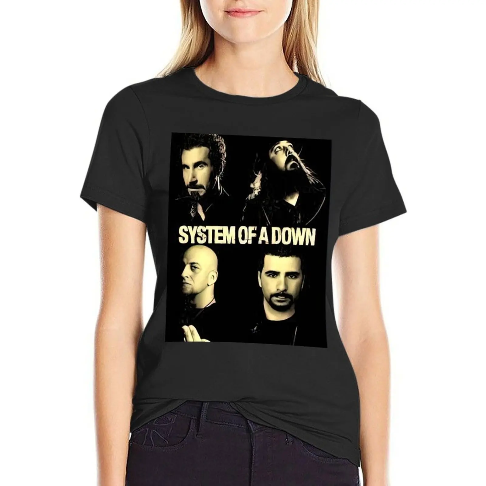 system of a down figure T-Shirt plus size tops kawaii clothes customs design your own Womens clothing