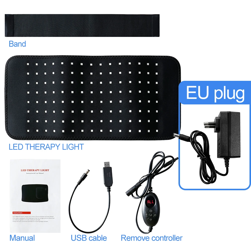 Professioneller 120 LED Rotlichtgürtel für den ganzen Körper mit Fernbedienung Ganzkörper-Taillenmassage zur Muskelentspannung und Tiefenentlastung