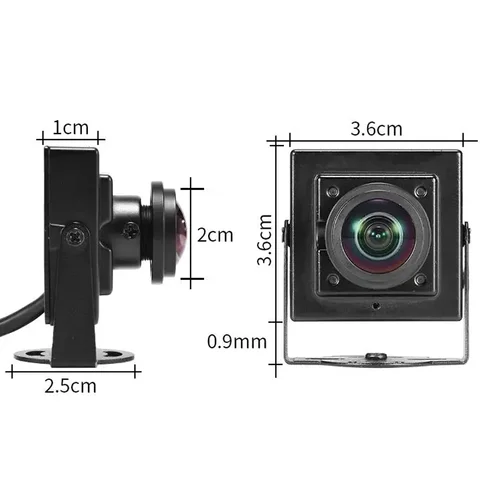 FishEye 대형 금속 보안 CCTV AHD 미니 파노라마 카메라, 5MP 동축 디지털 신호, 4in 1 브래킷, 4K 8MP 렌즈, 1.7mm 3