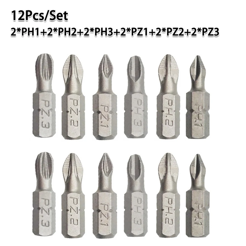 

Набор Магнитных нескользящих отверток PH1/PH2/PH3/PZ1/PZ2/PZ3, 12 шт.