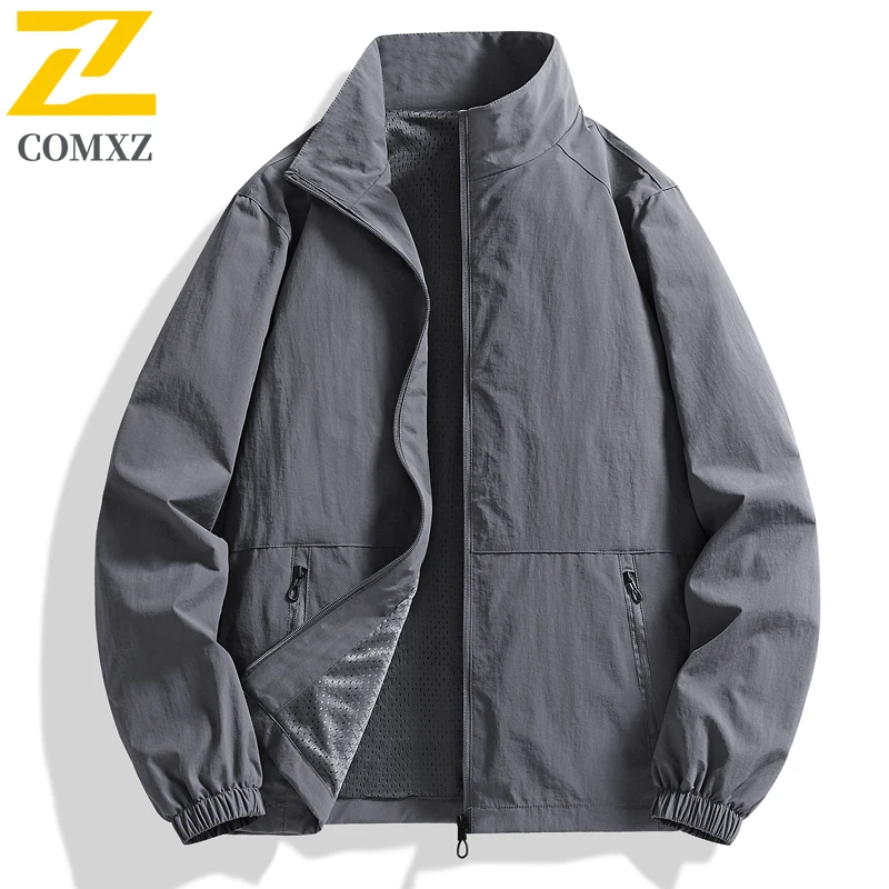 EiAOJacket  Plus Size Men's  Outdoor Windproof Waterproof Loose Fit Korean Style Casual Coat for Fishing Camping Hiking  2025