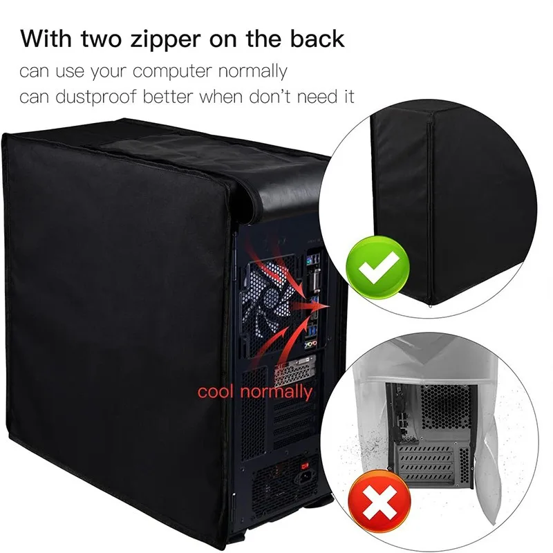 Computer Host Cover Waterproof Dustproof for Desktop Computer
