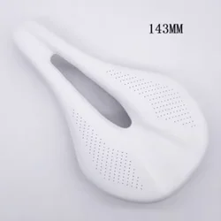 Lightweight Full Carbon Bike Racing Saddle for MTB, Gravel, and Road Bikes (White143)