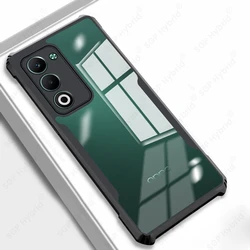 Enhanced Clear Crystal Acrylic Phone Case with Camera Protector - Shockproof Coque - Oppo A5x 4G (Black - 01)