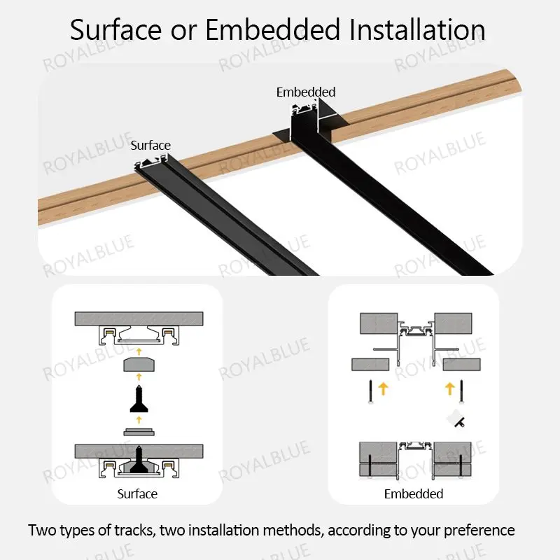 Smart Tuya Zigbee Ultra Thin Magnetic Track Light Flexible DC48V System Black White Slim Ceilling Embedded Surface Mounted Home 6