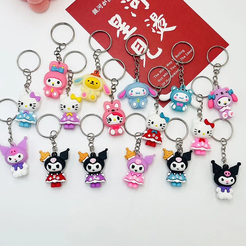 

Аниме Sanrio брелок Kuromi Cinnamoroll Hello Kitty брелок моя мелодия автомобильный брелок Подвеска мультфильм сумка аксессуары подарок