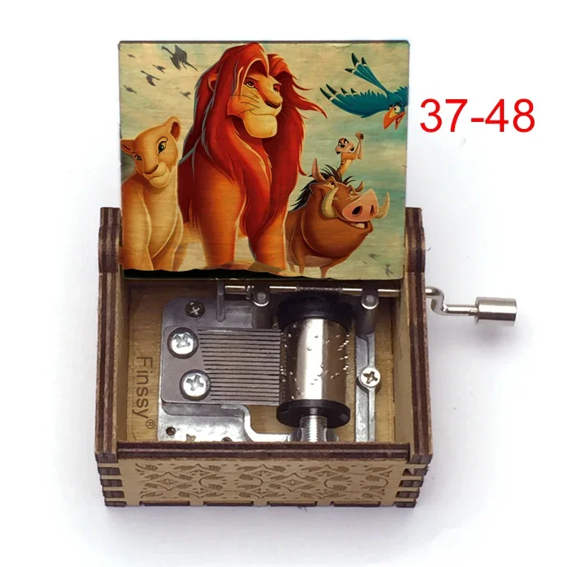 color print Lion King can you feel the love tonight Music Box Hand ed Wooden Musical Christmas Birthday Gift Decoration music box carousel music box