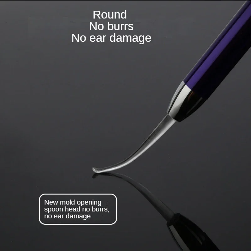 Ear wax cleaner LED flashlight earpick baby endoscope penlight spoon cleaning curette light with magnifier wax removal