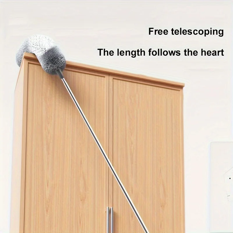 1 pole + 1 feather dusters Microfiber Feather Duster 110.23 Inch Extendable And Bendable Long Handle Dusters For Dust And Cob cleaning duster retractable duster microfiber duster brush telescopic duster brush feather duster microfiber dust brush telescopic dust brush telescopic dust remover