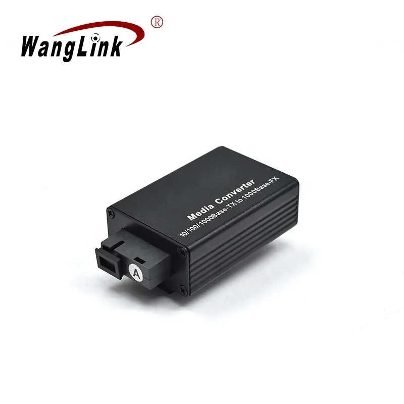 Wanglink-Rail-type Mini FTTH Fiber Optical Media Converter, Single Fiber SC Port, 20km, 1 Pair