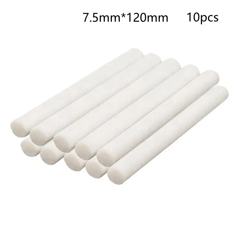 Humidifier Cotton Rod Humidifier Refill Sticks Humidifier Replacement Parts Air Humidifier Aroma Diffuser Filters 10pcs 7.5*120mm Mist Maker Replace Parts Cotton Swabs Air Humidifiers Aroma Filter