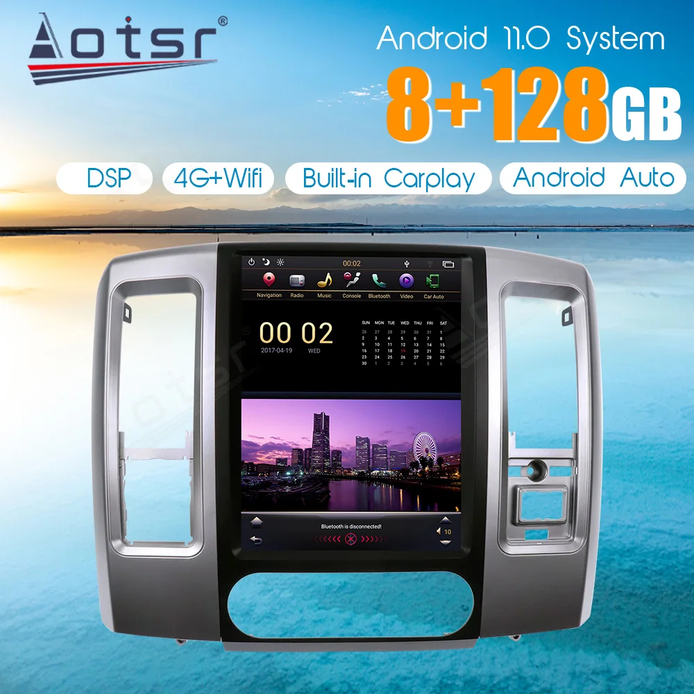 

Android 11.0 8G+128GB For Dodge RAM 1500 2500 2008-2019 Car Multimedia Player GPS Navi Auto Radio Stereo Head Unit Carplay 2Din