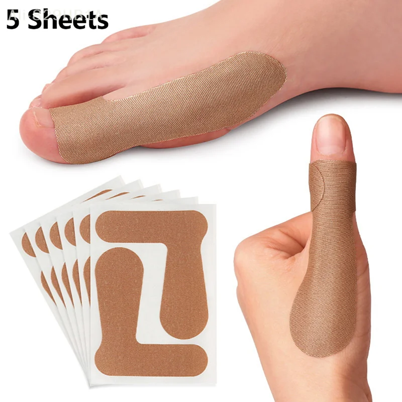 

5 Sheets Non-woven Fabric Toe Separator Patches Bunion Hallux Valgus Corrector Thumb Correction Tenosynovitis Treat