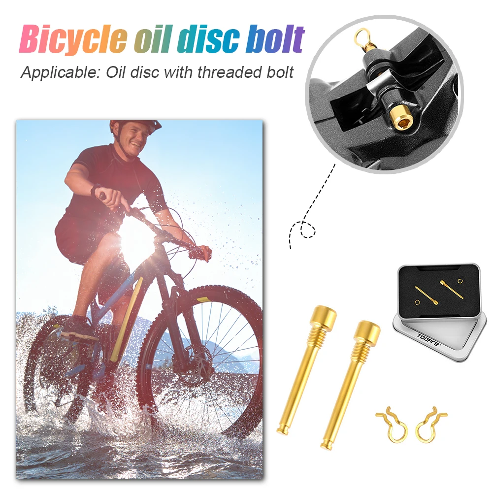 Description Picture 5 of itemBicycle Hydraulic Disc Brake Pad Bolts Circlip Retainer Pin Lightweight Titanium Alloy Cycling Bike Accessories