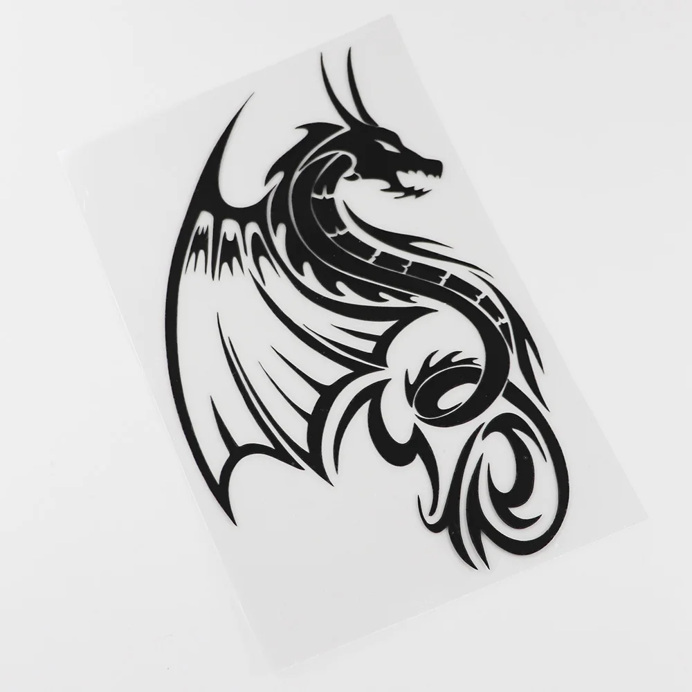 

Biological wing dragon totem car vinyl sticker, black/silver five colors, various sizes of PVC material decal, 11.9cm x 18.6 cm,