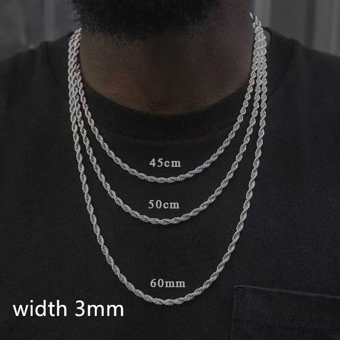 2021 Fashion Hot Cuban Chain Necklace Men Handmade Simple Stainless Steel Link Chain Necklace For Men Jewelry Gift