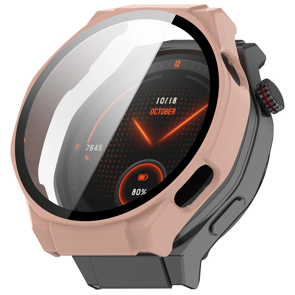 Smartwatch Tempered Glass Protective Case Cover - Full Screen Guard