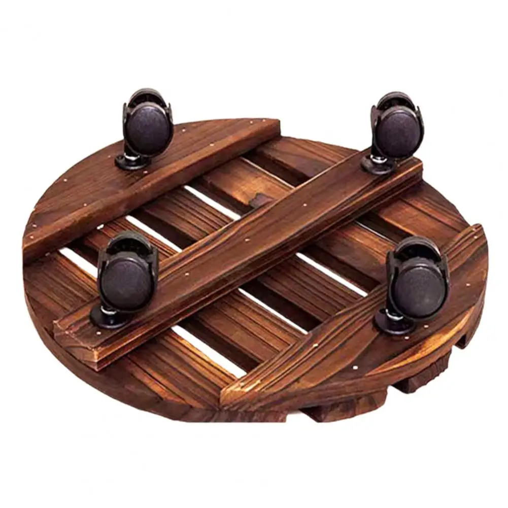 

Flowerpot Rotatable Tray Rotatable Wooden Plant Stands on Wheels Strong Load-bearing Display Trays for Flowerpots No Assembly