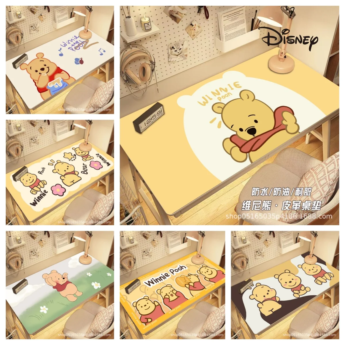 Disney Winnie The Pooh Table Mat Action Anime Figure Winnie The Pooh Cute Cartoon Antiaderente Olio Impermeabile In Pelle Regalo Per Studenti