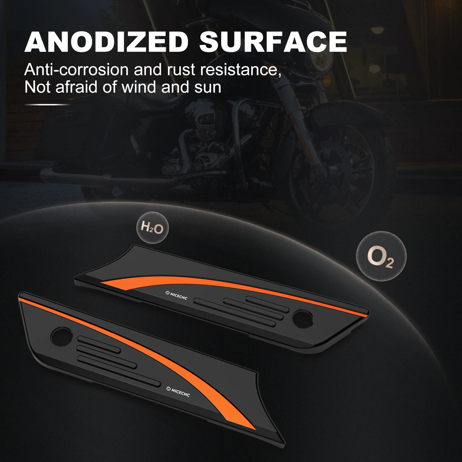 Für Harley Street Glide FLHX 2014–2023, Satteltaschenverriegelung, dekorative Abdeckung, Road King FLHP Street Glide FLHX Ultra Limited FLHTK – Detail 7