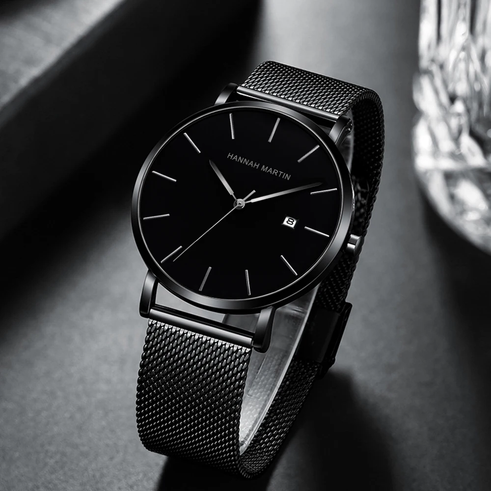 

Hannah Martin Watch For Men Japanese Imported Movement Original 3ATM Waterproof Fashion Simple Business Watch Relogio Masculino