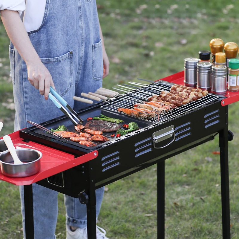 

5-15 People Portable Folding BBQ Grill Stoves Camping Picnic Stove Outdoor Camping Equipment Kitchen Supplies