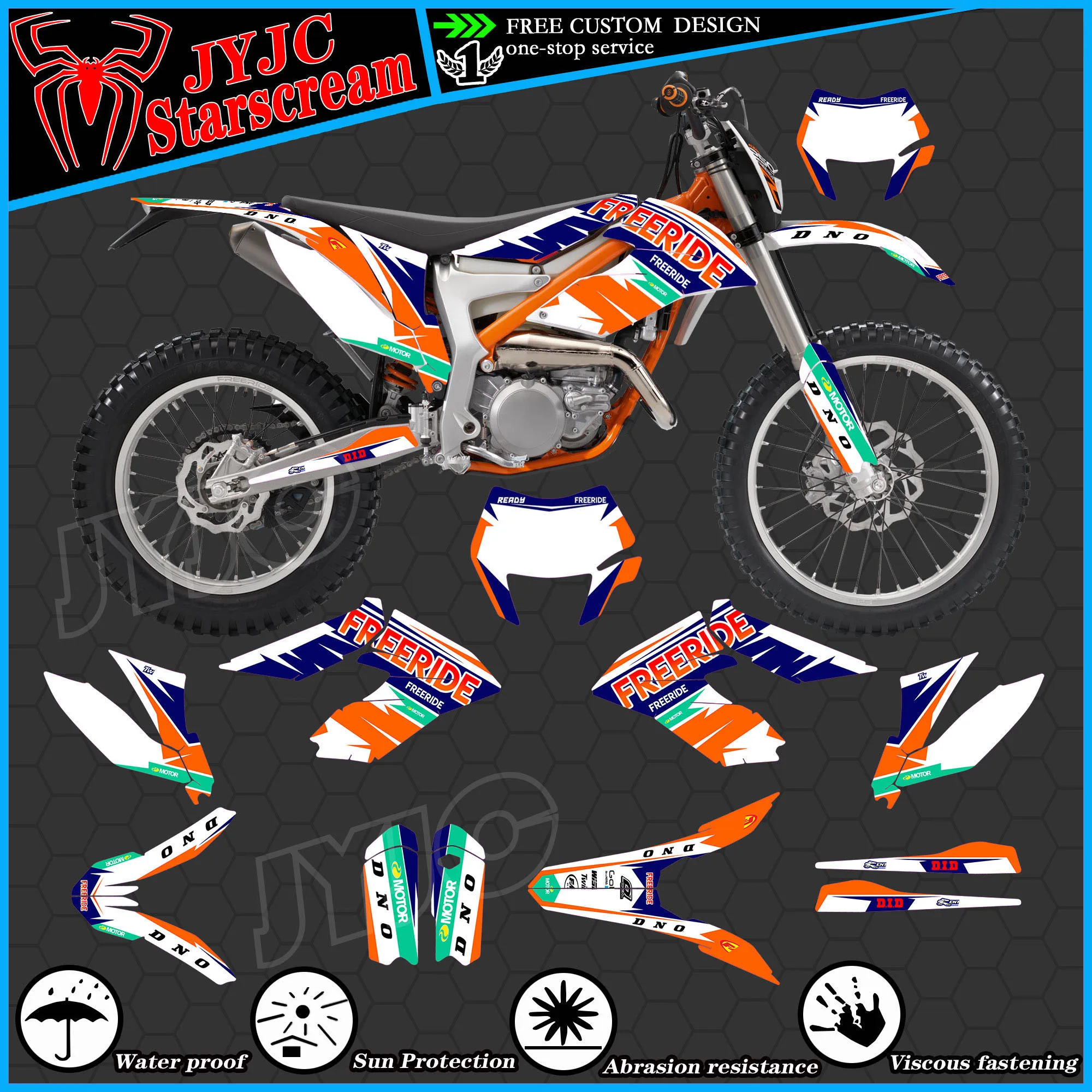 Graphic Kit for KTM  2012 2013 2014 2015 2016 2017 2018 2019 2020 2021 FREERIDE 250 300 Motorcycle Decal Stickers for kawasaki kx100 1998 2010 2011 2012 2013 2014 2015 2016 2021 kx112 clutch center inner hub outer pressure plate kit