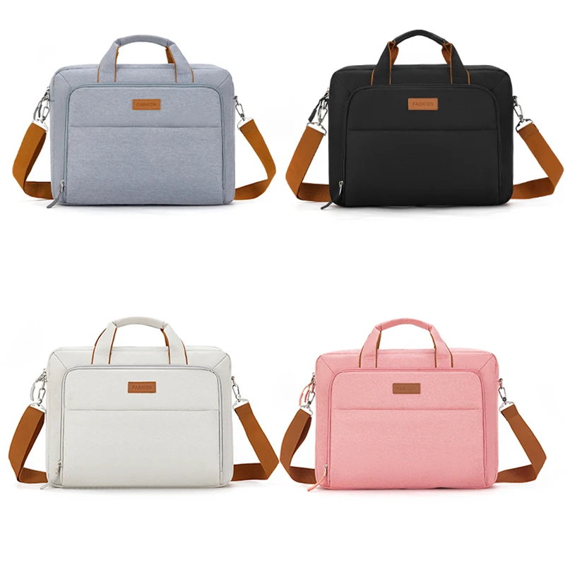 Borsa per computer di grandi dimensioni, valigetta da pendolarismo alla moda con cuscino d'aria, avvolge completamente lo scomparto del computer - immagine 4