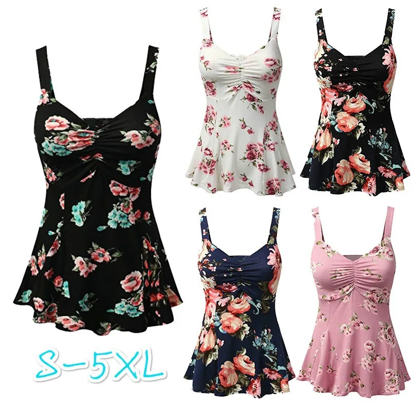 Summer Pregnant Women Casual Loose Blouse Shirts Sleeveless Floral Plus Size Shirt Top Maternity Clothing Blusas Femininas S-5XL summer shirt maternity tops