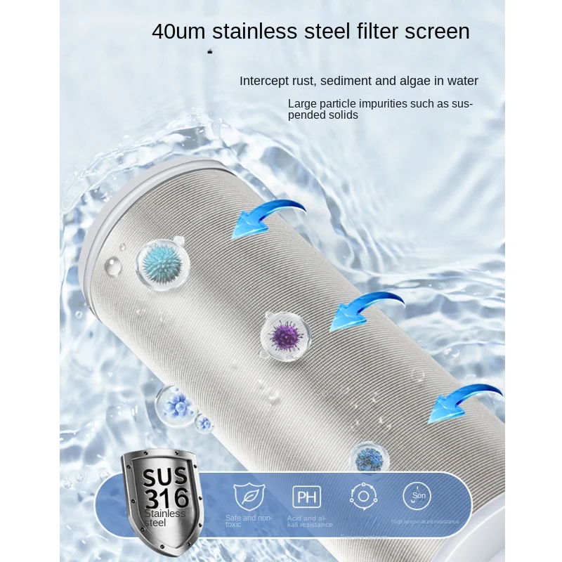 316 Stainless Steel Purifier Faucet Filter Shower Spray Head Washing Machine Tap Scale Strainer For Kitchen Bathroom Accessories, water purifier filter,water purifier faucet