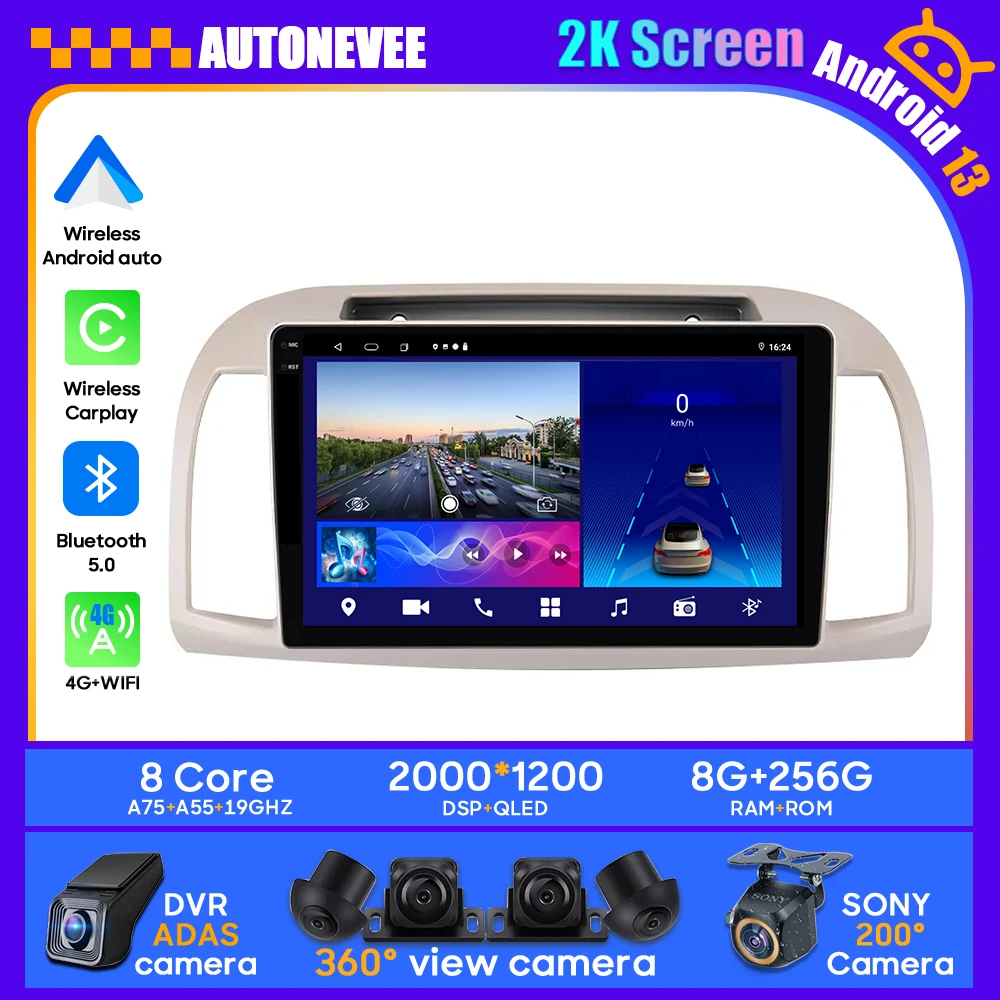 

Android 13 For Nissan March Micra K12 2002-2010 Car Stereo Unit Multimedia Radio Video Player GPS Wireless Android Auto Carplay