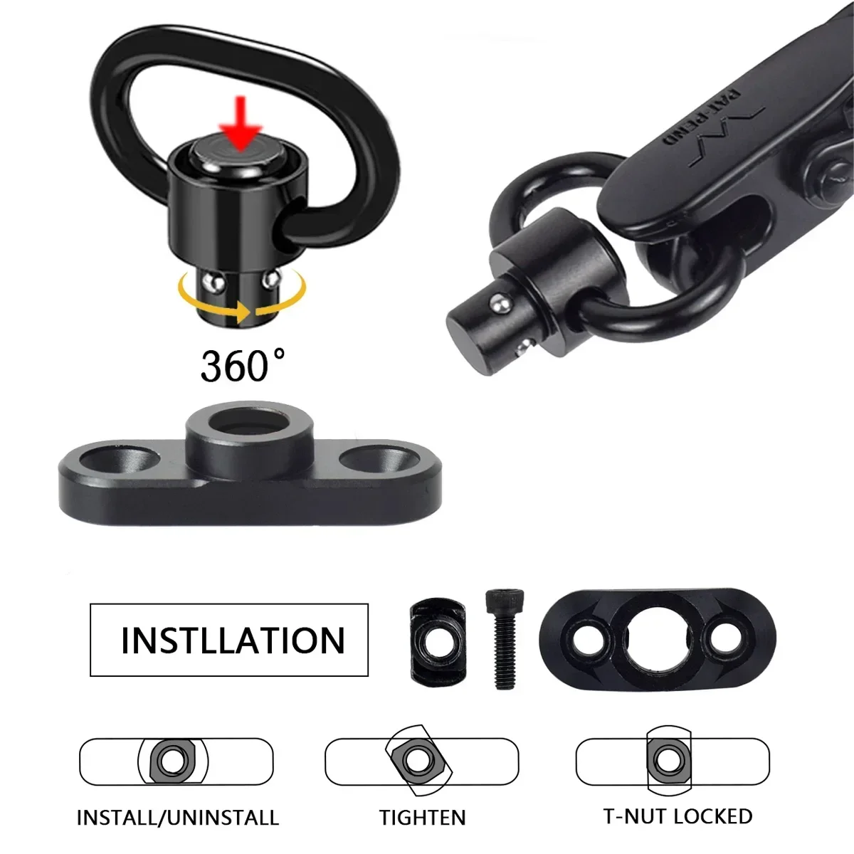 Sling Swivel Adapter Tactical RSA GBB QD Slings 20mm Rail Airsoft Rifle Hunting Buckle Clip Accessories AR15 AK47