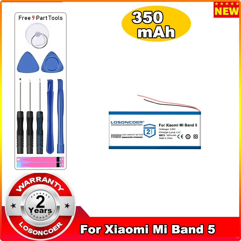 

LOSONCOER 350mAh Battery for Xiaomi Mi Band MiBand Strap Smart Bracelet