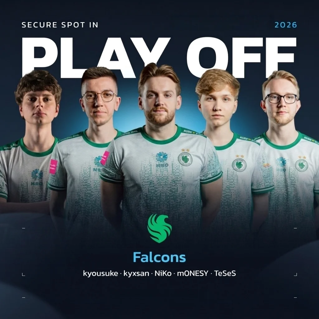 2026 Team Falcons CS2 Esports Trikot NiKo m0NESY TeSeS Professionelles Gaming-Shirt Atmungsaktives Herren-Sporttrikot Schnelltrocknend Fan-Uniform Top