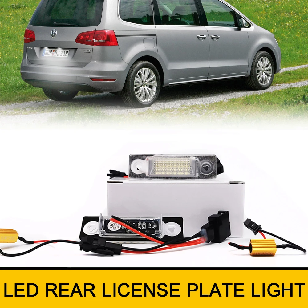 

2 шт. 6000K Canbus СВЕТОДИОДНЫЕ подсветки для номерного знака для VW Sharan MKI 7M8 Ford Galaxy MKI WGR Seat Alhambra MKI 7V8 OEM # 7M3943021B