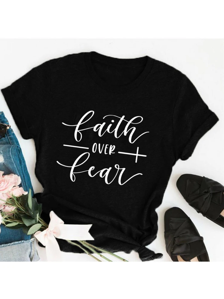 T shirt faith over fear Clearance