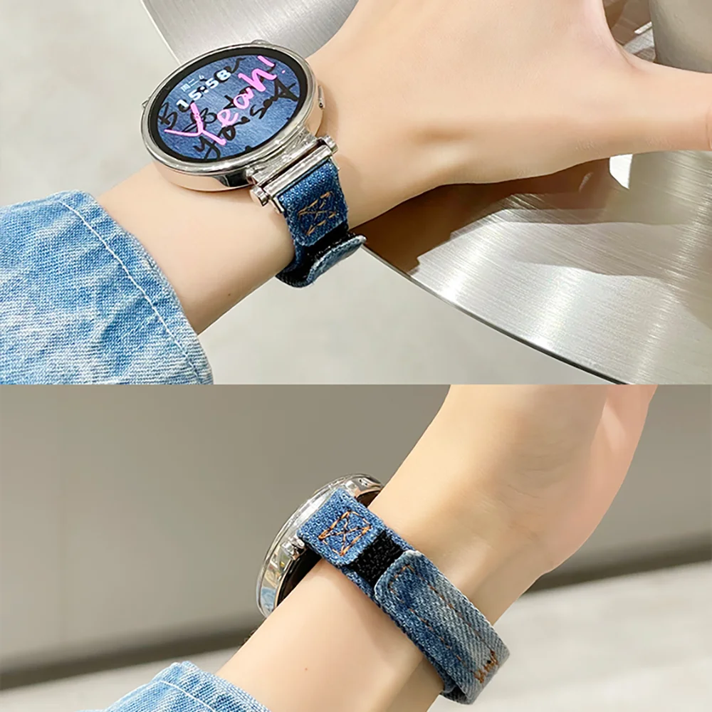 Elegant Gradient Denim Watch Band - Slim Wrist Bracelet