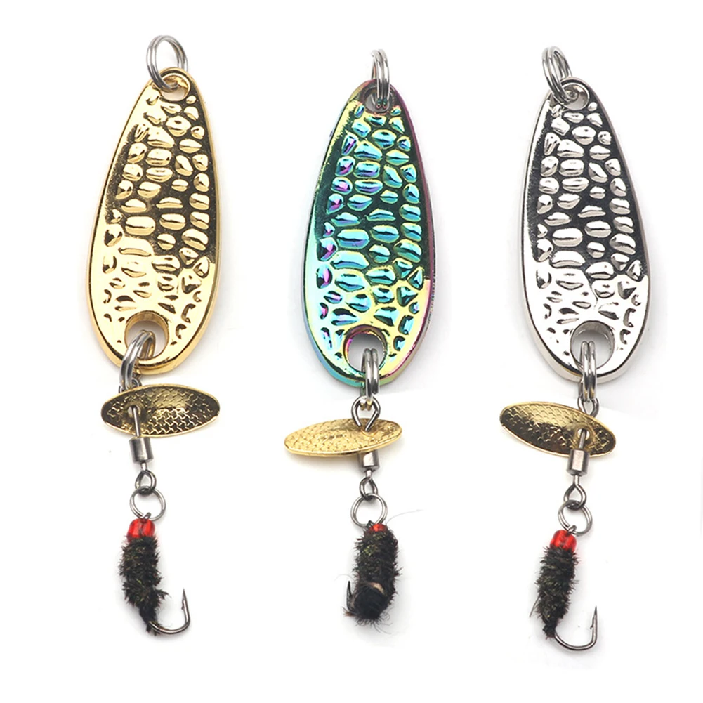 Paillettes Amo Mosche Spinners Cucchiaio Esca Durevole E Accattivante Perfetto Per Tilapia Pinna Rossa Bream 3 Pz/Set