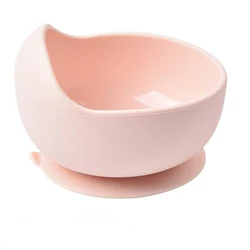 Baby Food Grade Silicone Suction Bowl (Pink)