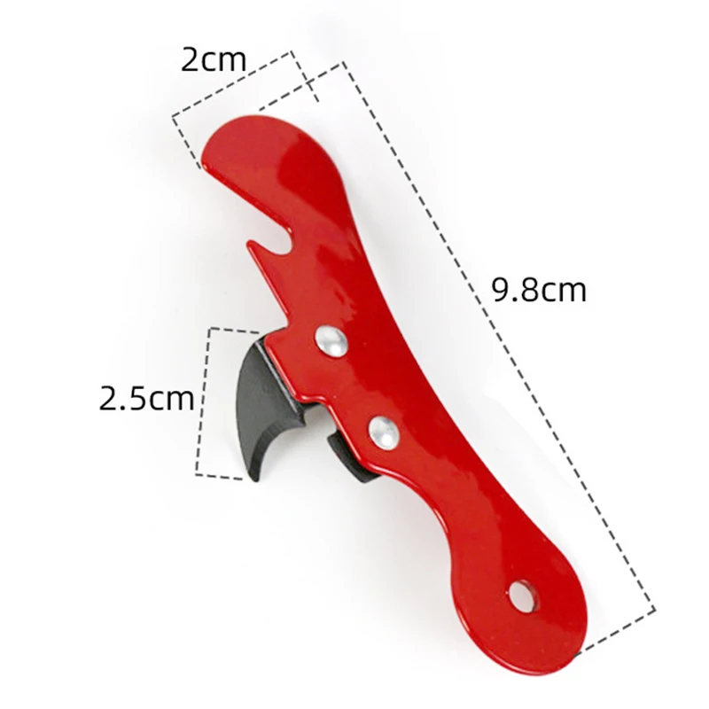 4PCS Portable Multifunctional Bottle Opener Stainless Steel Safety Side Cut Manual Can Opener Ergonomic Can Opener Kitchen Tools