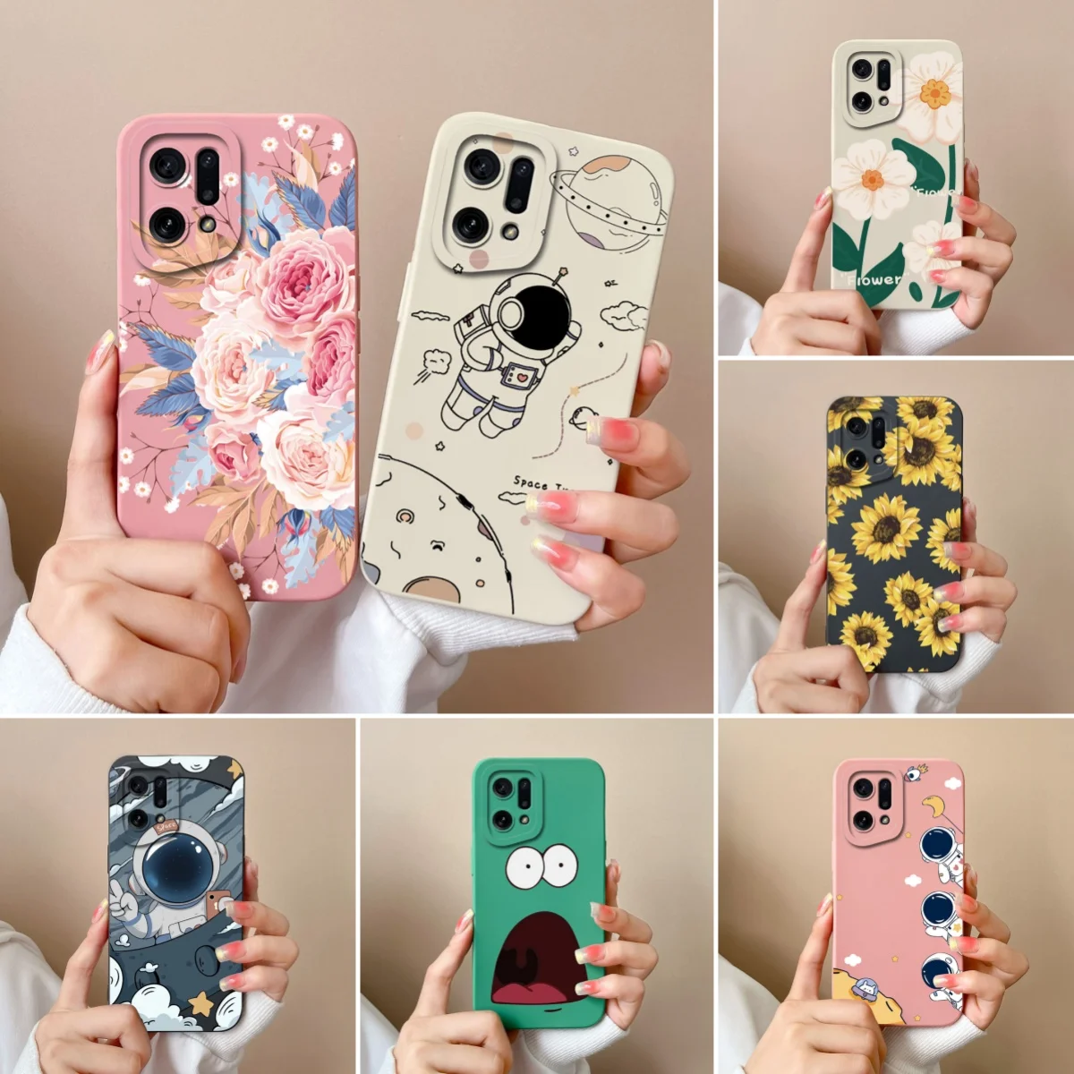 Custodia Per Oppo Find X5 Pro Lite Exquisite Flower Funda Soft Liquid Silicone Square Protection Cover Posteriore Per Oppo Find X 5 Bumper