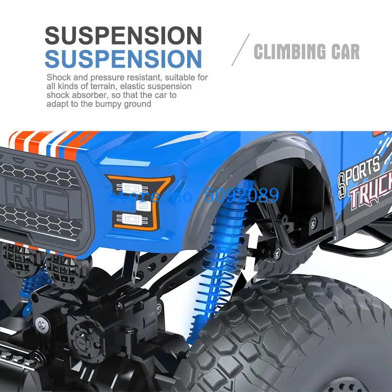 Outdoor 4K HD Camera High-Speed Climb Remote Control Car 2.4G 1:8 Shock Absorber 4WD LED Lighting WIFI FPV RC Off-Road Truck Car 3