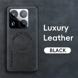 Magnetic Leather Phone Case with Magsafe Integration - Xiaomi Mi 10 5G (Black)