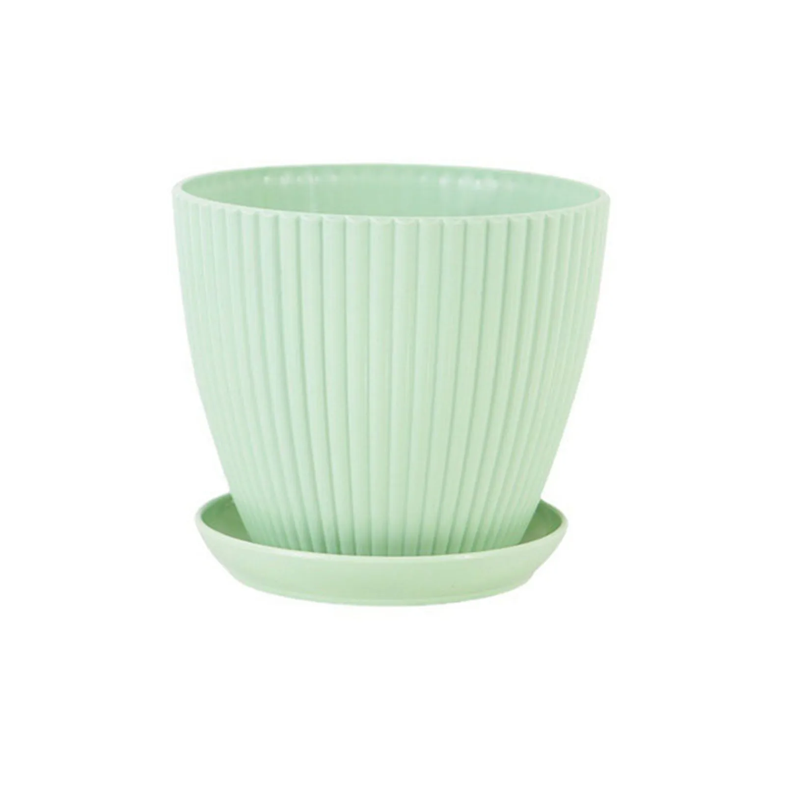 Elegant Round Succulent Planters with Trays - Stylish Indoor/Outdoor Home and Garden Decor, Multiple Sizes Available