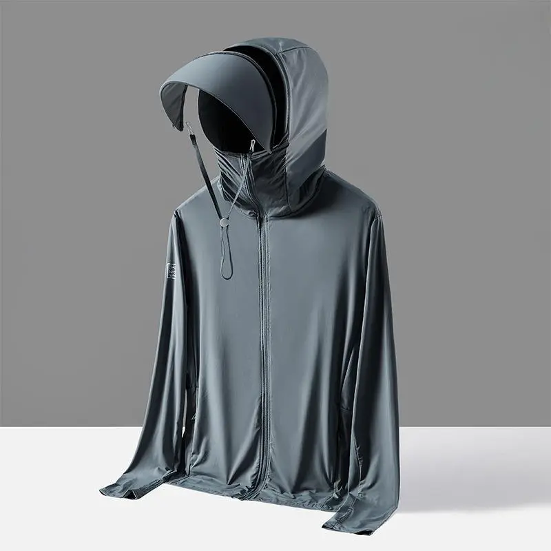 UPF 50+ UV Summer Skin Coats Men Ice Silk Sun Protection Ultra-Light  Sportswear Outwear Windbreaker Casual Jackets Breathable - AliExpress
